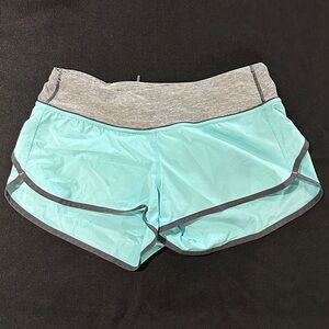 Women's Aqua and Gray Athletic Shorts